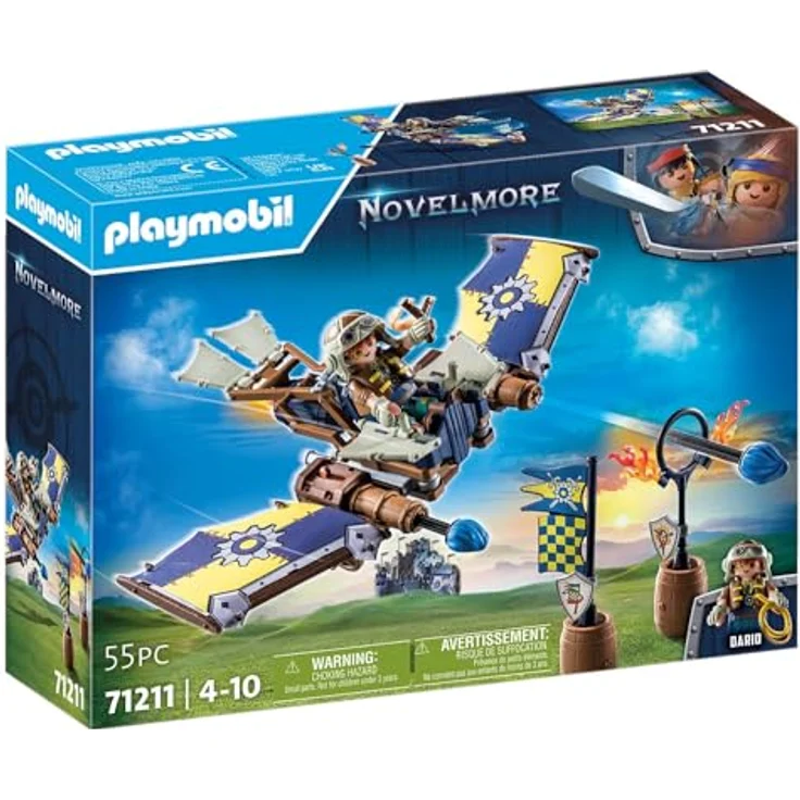 PLAYMOBIL Novelmore 71211 Darios Fluggleiter, Himmelsgleiter mit Bolzenkanonen, Schleudersitz und 55 Zubehörteilen, Spielzeug für Kinder ab 4 Jahren – Bild 2