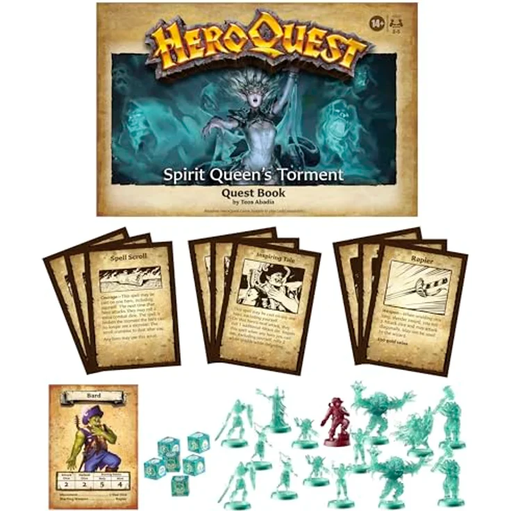 Avalon Hill HeroQuest Spirit Queen's Quest Pack, Erweiterung mit 15 Miniaturen und 14 Quests für HeroQuest Spielsystem – Bild 3