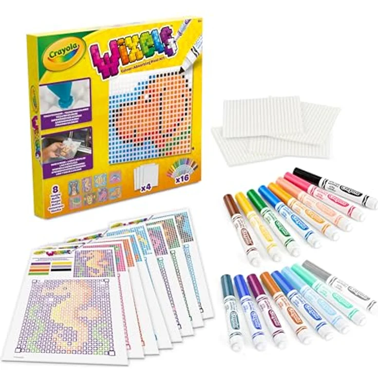 Crayola Farbabsorbierendes Pixel-Kunst-Set - Tiere, Malvorlagen für kreative Künstler – Bild 1