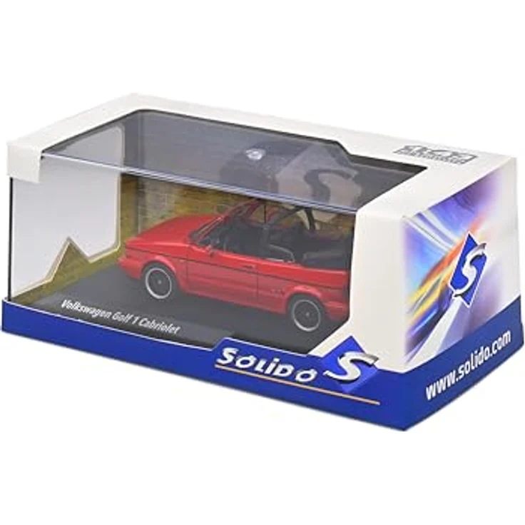 Solido 1:43 Volkswagen Golf MKI 1992, Die-Cast Modellfahrzeug in rot mit Fensterkarton und Kunststoffsockel, ideal als Geschenk – Bild 5