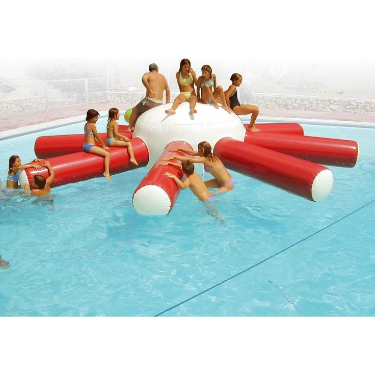 Aircraft Airkraft Wasserspielgerät Octopus, aufblasbare Schwimmhilfe für bis zu 10 Kinder, hochreißfestes Trevira-Gewebe, erhältlich in Rot, Gelb, Grün, Blau, Weiß und Pink