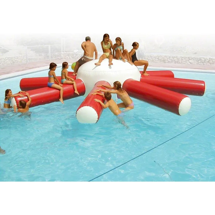Aircraft Airkraft Wasserspielgerät Octopus, aufblasbare Schwimmhilfe für bis zu 10 Kinder, hochreißfestes Trevira-Gewebe, erhältlich in Rot, Gelb, Grün, Blau, Weiß und Pink