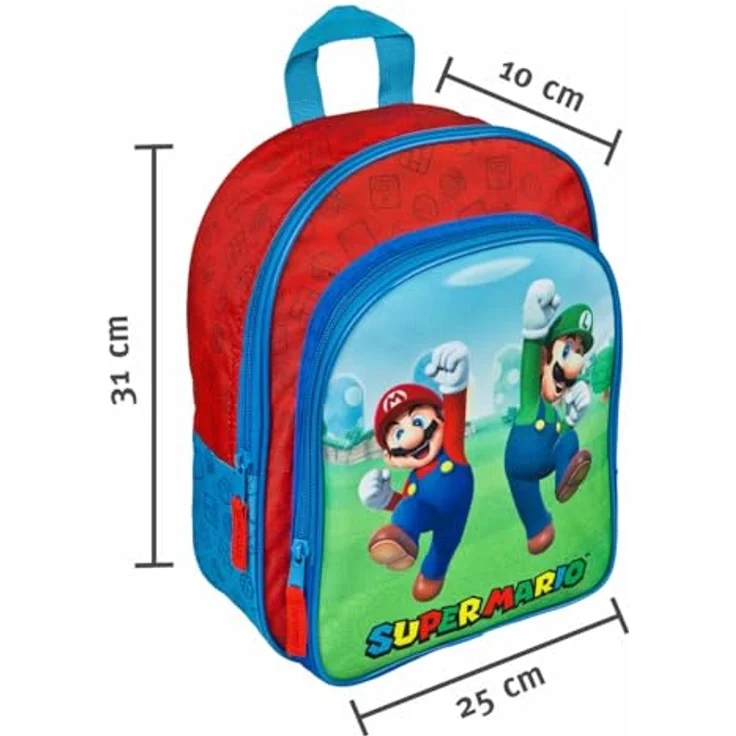 Super Mario - Rucksack - blau/rot – Bild 3