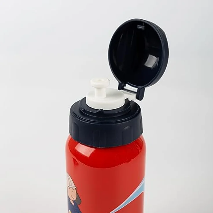 SIGIKID Edelstahl Trinkflasche Frido Firefighter, auslaufsicher, BPA-frei, robust, leicht, Drehverschluss zerlegbar, gut zu reinigen, für Kinder 3-8 Jahre, Art. -Nr. 25292, Feuerwehr/rot 400 ml – Bild 4