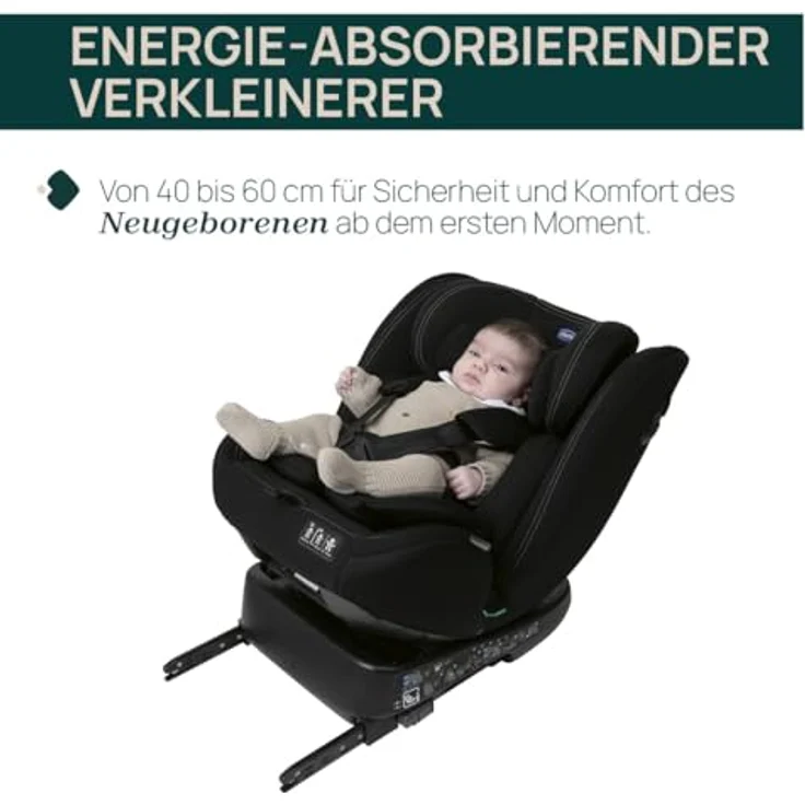 Chicco Autokindersitz UNICO EVO I-SIZE, verstellbarer Autositz für Kinder von 0 Monaten bis 12 Jahren, schwarz – Bild 8