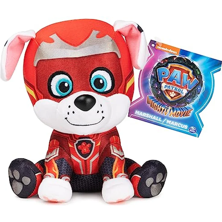 GUND PAW Patrol Der Mighty Kinofilm Marshall, 15 cm - original Plüschtier zum Kinofilm 2023, ideal zum Nachspielen der Kinoabenteuer und als Lieblingskuscheltier, Spielzeug für Kinder ab 1 Jahr – Bild 2