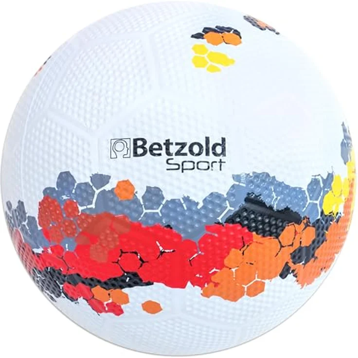 Betzold Sport Schulhof-Fußball, robuster Ball in Größe 5 für Pausenspaß im Freien, pflegeleichte Gummihülle – Bild 1
