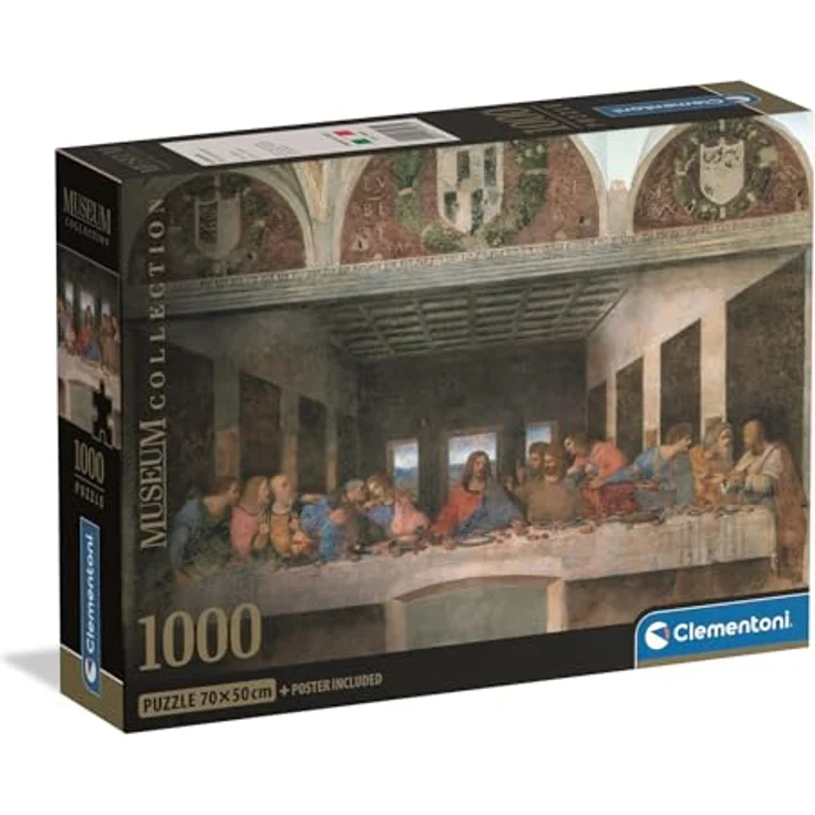 Clementoni Puzzle Museum The Last Supper, 1000 Teile, 70 x 50 cm, Compact Box, für Erwachsene, Made in Italy, umweltfreundlich – Bild 1