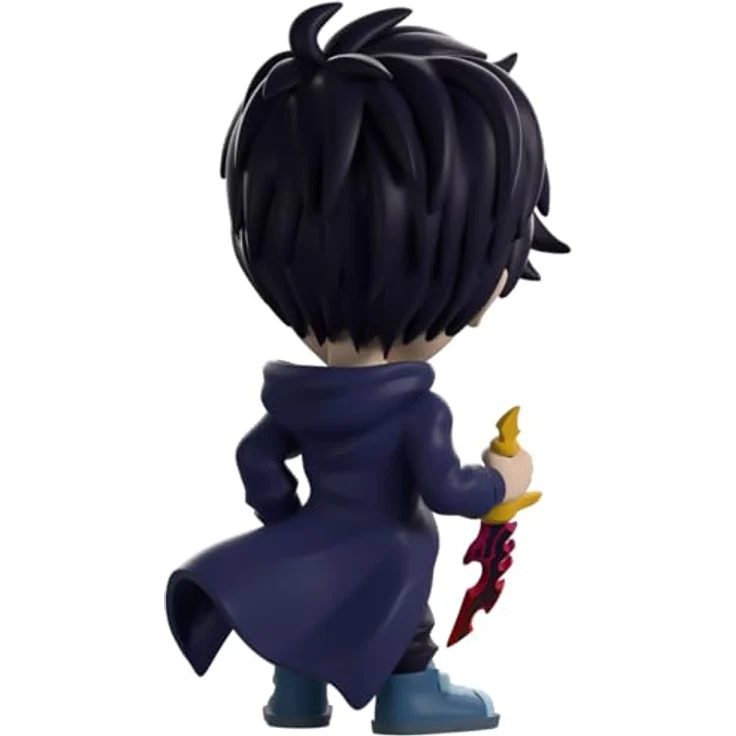 Youtooz Sung Jinwoo Vinyl-Figur, 11,9 cm, Solo Leveling Shadow Monarch mit schwarzem Umhang und blauen Haaren, Limited Edition Sammlerstück – Bild 3