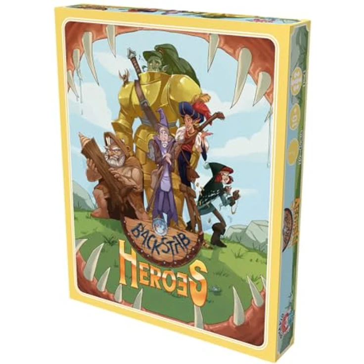 Ottavio Backstab Heroes - Chaotisches Kartenspiel für Anti-Helden, mit 110 Spielkarten, für 3-6 Spieler, gelb – Bild 3