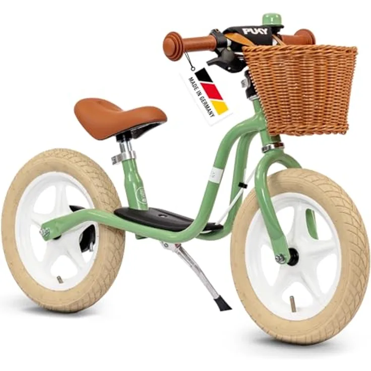 Puky LR 1L Classic Laufrad mit Bremsen, Retrodesign in Beige, für Kinder ab 2,5 Jahren