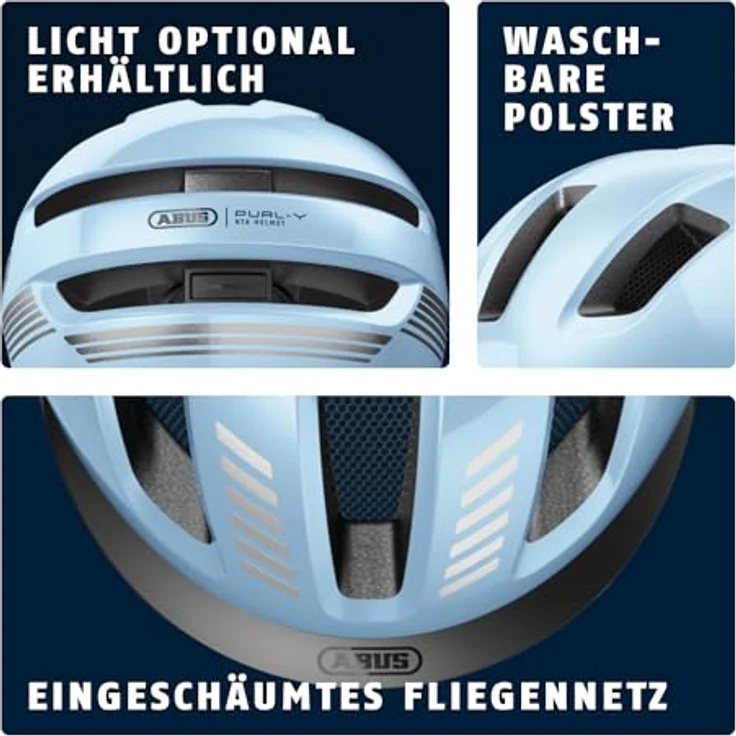 ABUS Fahrradhelm PURL-Y – E-Bike und S-Pedelec NTA-Schutzhelm, Hellblau, Größe S – Bild 4