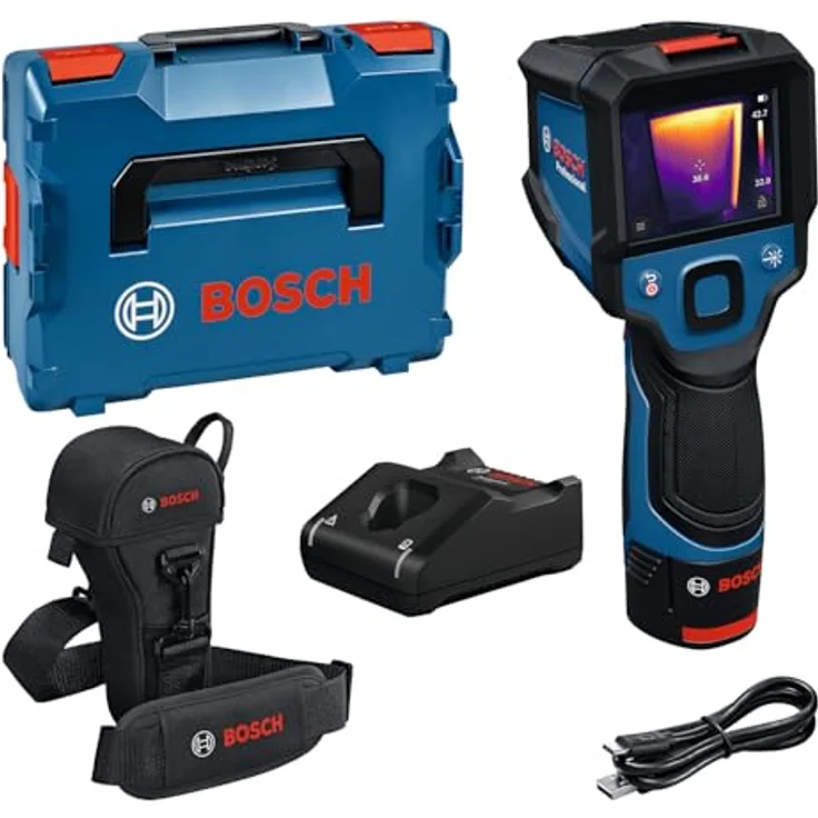 BOSCH GTC 12V-450-13 Professional, Wärmebildkamera mit 256 x 192 Pixeln Auflösung, 2,8-Zoll-Display, IP54 Schutzklasse und USB-Schnittstelle – Bild 1