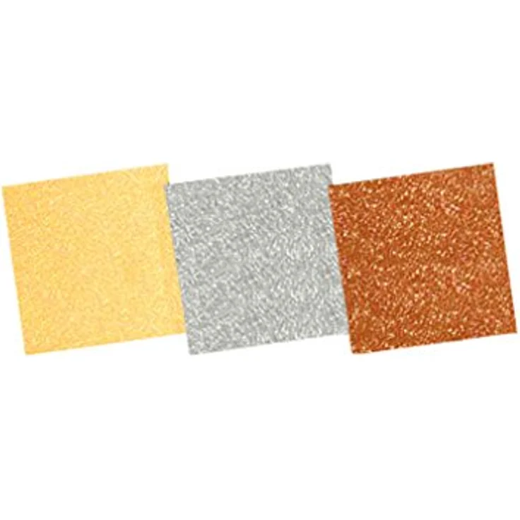 Ursus 3246899 - Faltblätter Metallic, Tonzeichenpapier 130 g/qm, 100 Blatt in 3 Farben, durchgefärbt, 10 x 10 cm, hohe Farbbrillanz – Bild 2