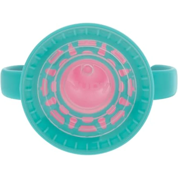 Nuby Rundum-Wasserflasche, 210 ml, auslaufsicher, BPA-frei, spülmaschinenfest, für 4 Monate plus, 2 Stück, Rosa/Orange – Bild 3