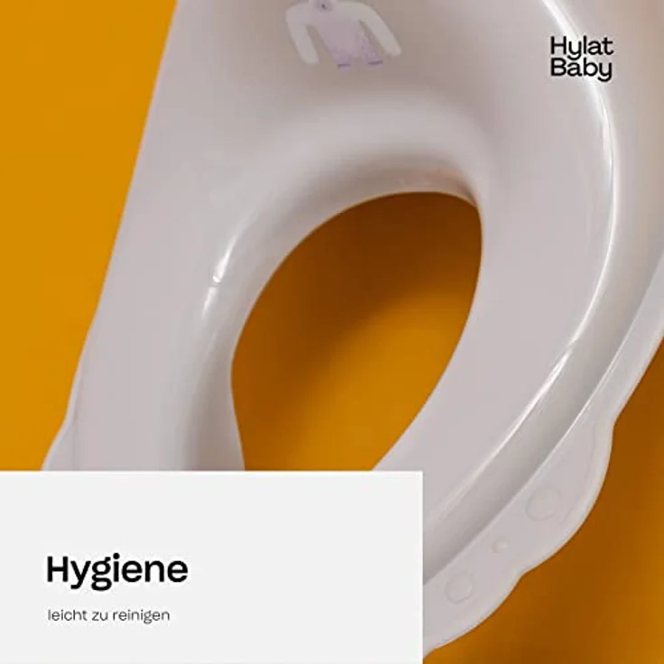 Hylat Baby Toilettensitz Kinder hilfreich beim Toilettentraining, für Mädchen und Jungen, solides Material, Antirutsch Gummi, Farbe:grau, Motiv:Yeti, Marke:Hylat Baby – Bild 5
