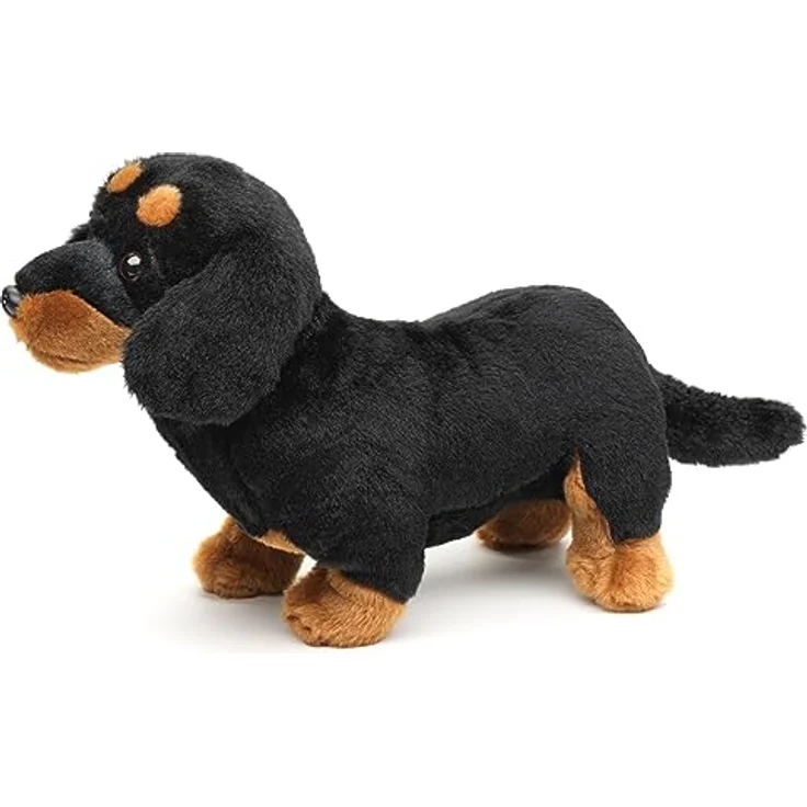 Uni-Toys - Dackel, stehend (ohne Leine) - 28 cm (Länge) - Plüsch-Hund, Haustier - Plüschtier, Kuscheltier – Bild 3