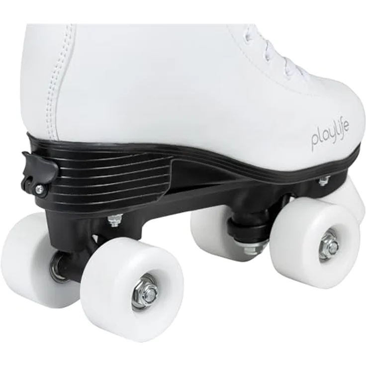 Playlife Roller Skates Classic White, größenverstellbar, Weiß für Kinder, 54mm/80A Rollen, ABEC 5 Kugellager, Art. nr.: 880244 – Bild 4