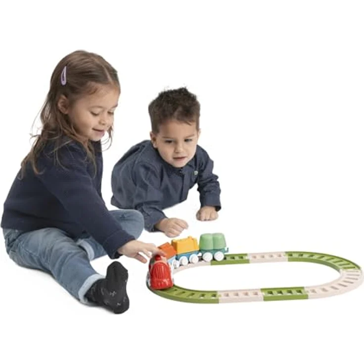 Chicco Eco+ Baby Railway 18-tlg. Eisenbahn-Set mit Schienen und Zug, aus 80 % recyceltem Kunststoff, für Kinder ab 18 Monaten – Bild 7