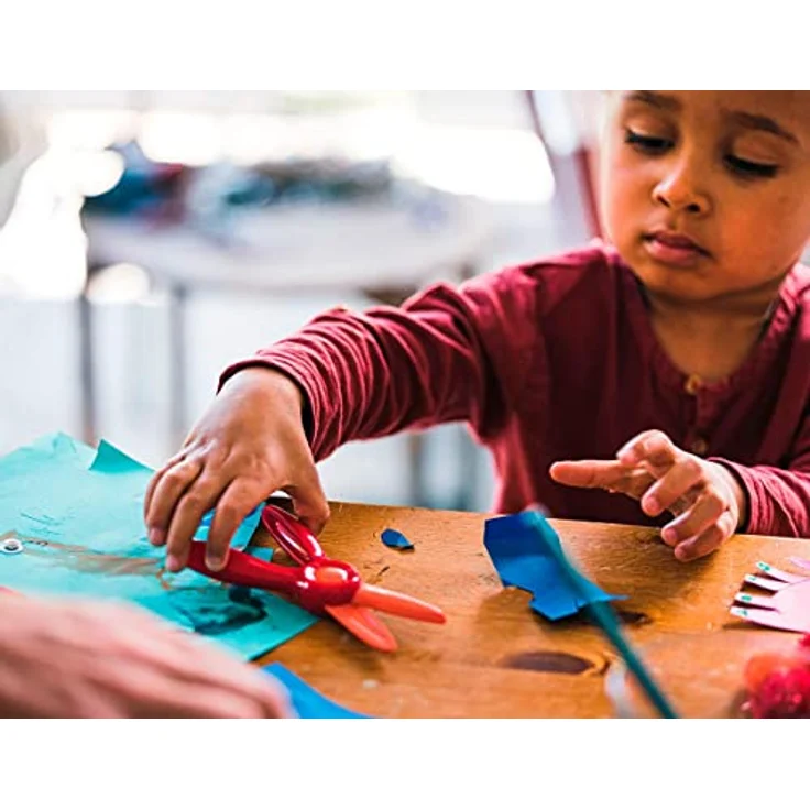 Fiskars Kinderschere, Ab 2 Jahren, Länge: 13 cm, Rot, Starter - Zum Erlernen des Schneidens, Kunststoffklingen und Griffe, Geeignet für Rechts- und Linkshänder, 1064065 – Bild 4
