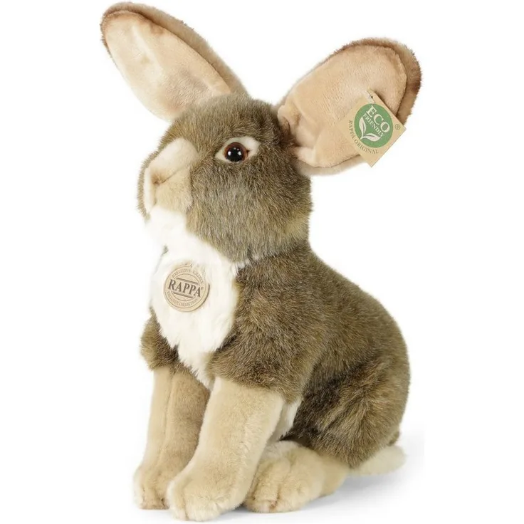 "Teddys Rothenburg Kuscheltier Hase braun-beige sitzend 30 cm, kuschelweicher Plüsch, maschinenwaschbar bis 30°C"