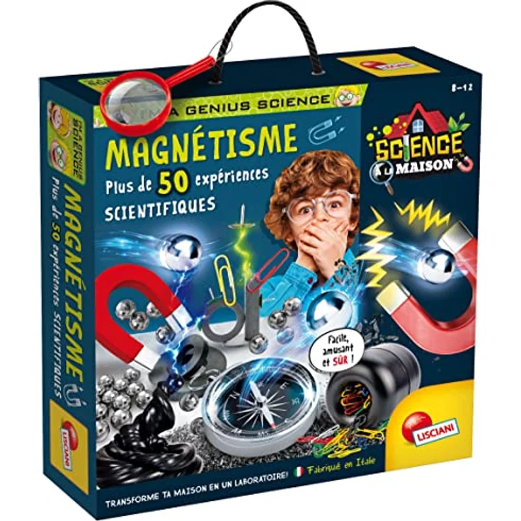 Lisciani I'm A Genius Magnetismus, Experimentierkasten mit über 50 wissenschaftlichen Experimenten zu Magnetismus und Magnetfeldern für Kinder von 7 bis 12 Jahren, inkl. Lupe Charm und umfassendem Handbuch – Bild 1