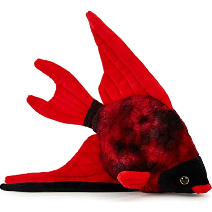 Zappi Co Tropischer Fisch Plüschtier (20-22CM), weich gefüllt, schwarz/rot, ideal zum Kuscheln und Spielen, Safari-Tiere Kollektion für Kinder – Bild 4