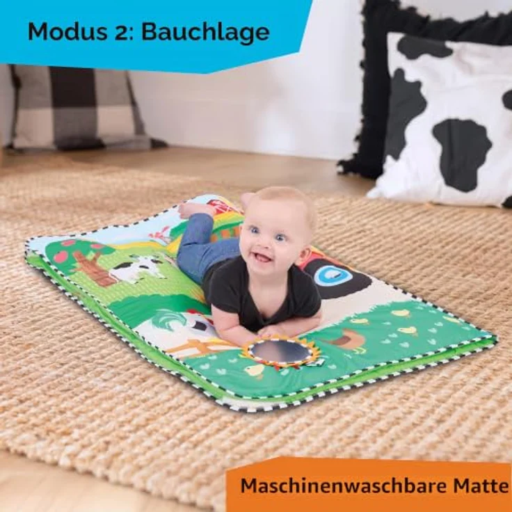 Baby Einstein Farm Explorers, Spielbogen mit extra großer Spielmatte, Aktivitätsspielzeug und Formensortierer, für 0 Monate bis 4+ Jahre – Bild 5