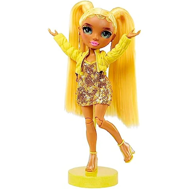 Rainbow High Fantastic Fashion Puppe - Sunny Madison - Gelbe Modepuppe und Spielset mit 2 Outfits & Modeaccessoires - Für Sammler und Kinder von 4-12 Jahren – Bild 3