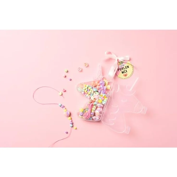 Folia Max Bringmann KG Bastelperlen Perlen Mix, 170-tlg, Bunte Bastelperlen für Schmuck und kreative DIY-Projekte – Bild 2