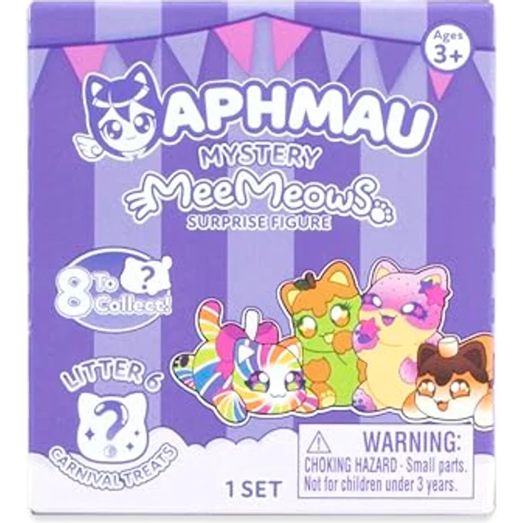 Aphmau Mystery Meemeows Figures - Series 6 Carnival Treats, Sammelfiguren in Blindbox mit 8 verschiedenen Designs, ca. 6 cm groß – Bild 2