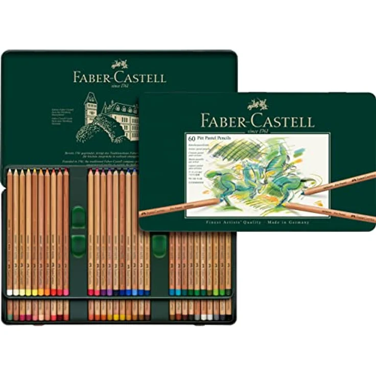 Faber-Castell 112160 - Farbstift Pitt Pastell, 60er Metalletui – Bild 1