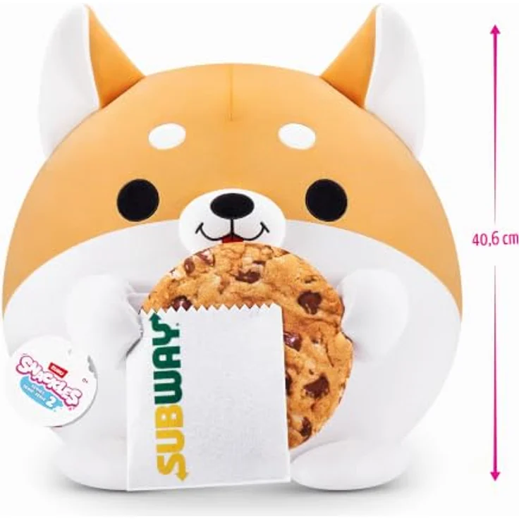 ZURU Snackles Serie 2, 40 cm Snackle (Shaun), kuschelig-weiches Plüschspielzeug mit lizenziertem Snackmarken-Accessoire – Bild 3