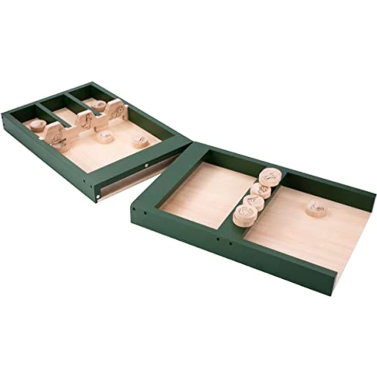 Engelhart - Sjoelbak Spiel Dinosaurier 80 cm Holz - 2 Teilen für Kinder - Holland Billard Shuffleboard, Kiefernholz/Gummiholz - Holzen Scheiben, Familien Brettspiel - Preisvergleich – Bild 4