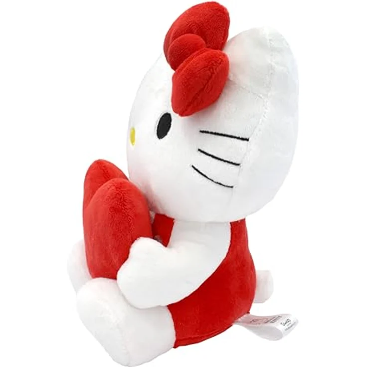 Joy Toy Hello Kitty Plüsch mit Herz, 24 cm, aus recyceltem Material in Kartontäschchen – Bild 3