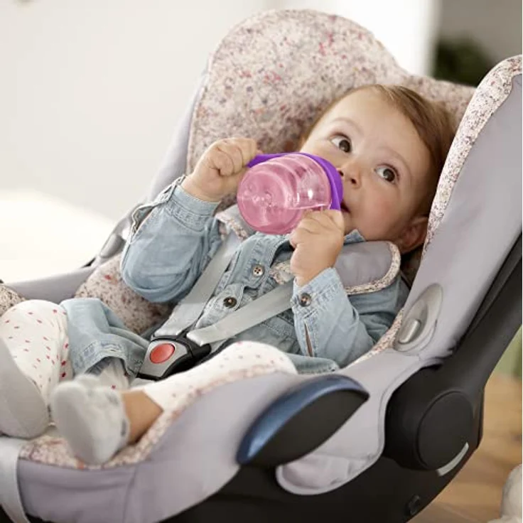 Philips Avent Ausgießbecher Easy Sip, 200ml mit weichem Auslauf, geeignet ab 6 m+, spülmaschinenfest, BPA-frei, lila/rosa, SCF551/03 – Bild 4