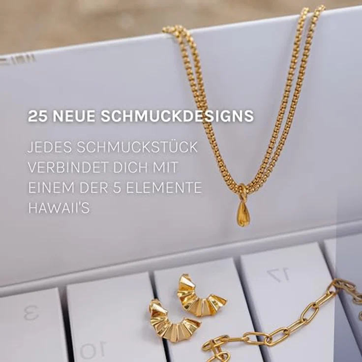 Purelei® Schmuck Adventskalender (Gold), 25 exklusive Schmuckstücke, wiederverwendbar, Geschenk für Frauen – Bild 4