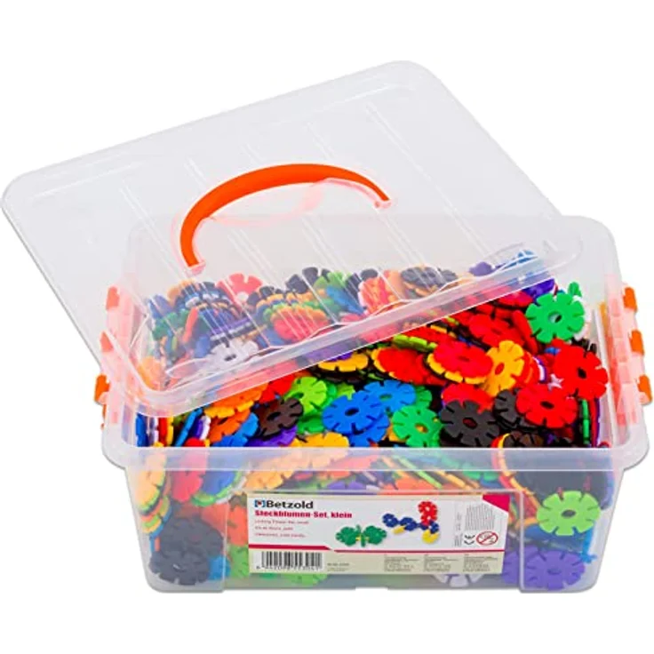 Betzold Steckblümchen 1000-tlg. - Bunte Steckblumen-Bausteine für kreativen Spielspaß und Feinmotorikförderung – Bild 1