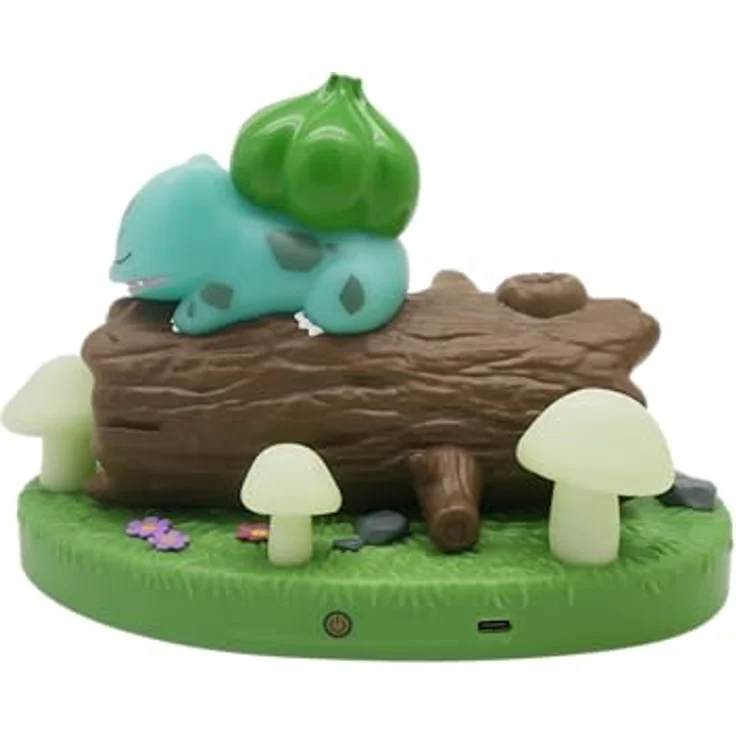 Teknofun Pokemon Bulbasaur LED-Lampe, dekorative Nachttischlampe in schlafender Pose aus langlebigem Kunststoff – Bild 4