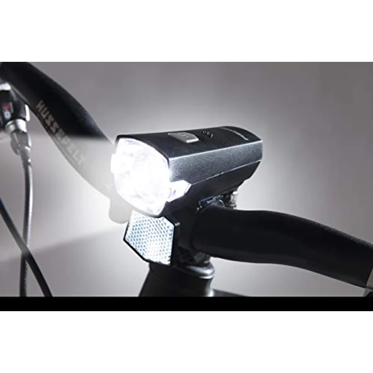 Fischer Fahrrad Beleuchtungs-Set 12 Lux, 7-teiliges Batterie-Leuchtenset, Front- und Rückleuchte, Reflektor und Speichenstrahler, Spritzwasserschutz nach IP44, StVZO-zugelassen – Bild 2