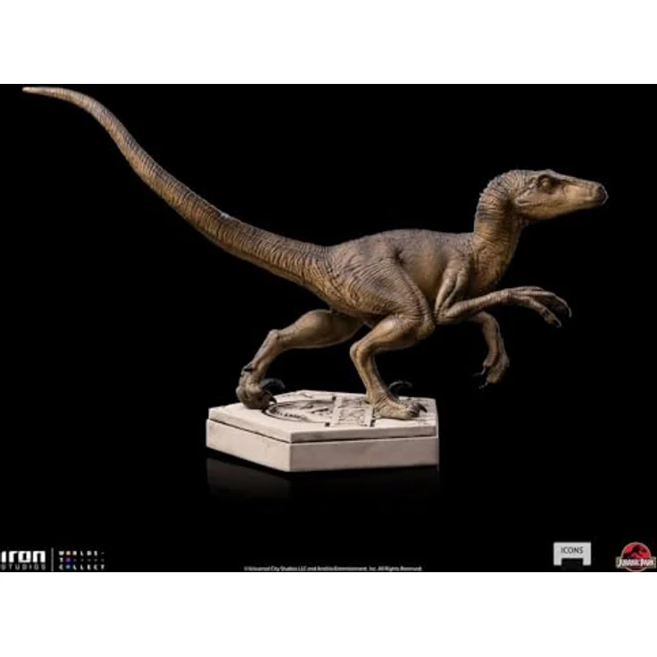 Iron Studios Jurassic Park - Velociraptor B - Detailreiche Resin Statue mit Logo-Base, 9 cm hoch – Bild 5