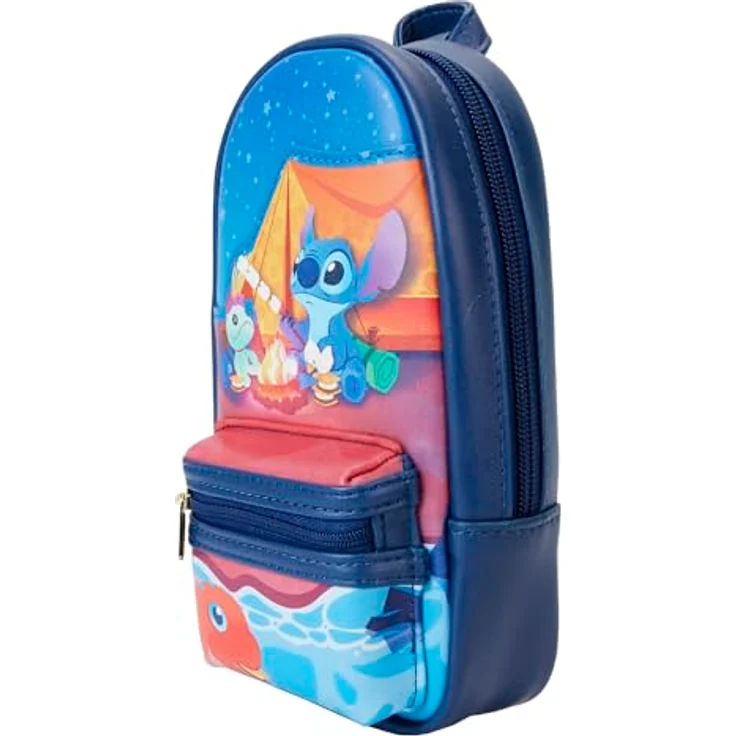 Loungefly Disney Stitch Camping Cuties, Federmäppchen mit großzügigem Innenfach für Schreibutensilien, langlebig und stylisch – Bild 2