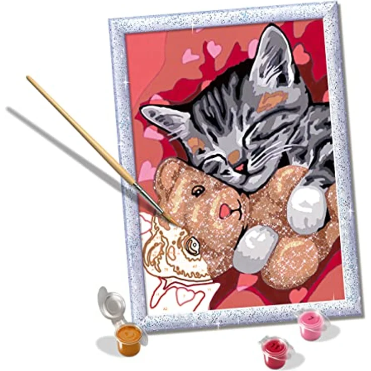 Ravensburger CreArt Serie D Classic Kätzchen und sein Bär – Bild 5