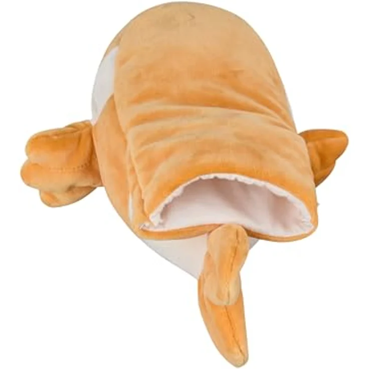 Sterntaler Handpuppe Clownfisch, weiche Kinder- und Babyspielzeug aus Flausch, 16 × 20 × 29 cm, dunkelgelb, wattiert mit Polyesterwatte – Bild 3