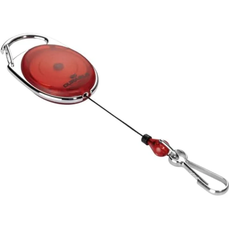 DURABLE Schlüsselanhänger Durable JOJO STYLE - 8327 Jojo für Ausweishalter Federhaken Rot 0.8 m mit Metallclip und Federhaken