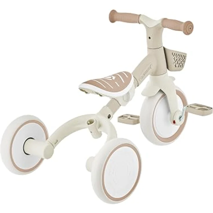 GLOBBER Learning Trike 3in1 Plus, Dreirad und Laufrad für Kinder, höhenverstellbarer TPR-Sattel, 8/7 Zoll, Taupe – Bild 6