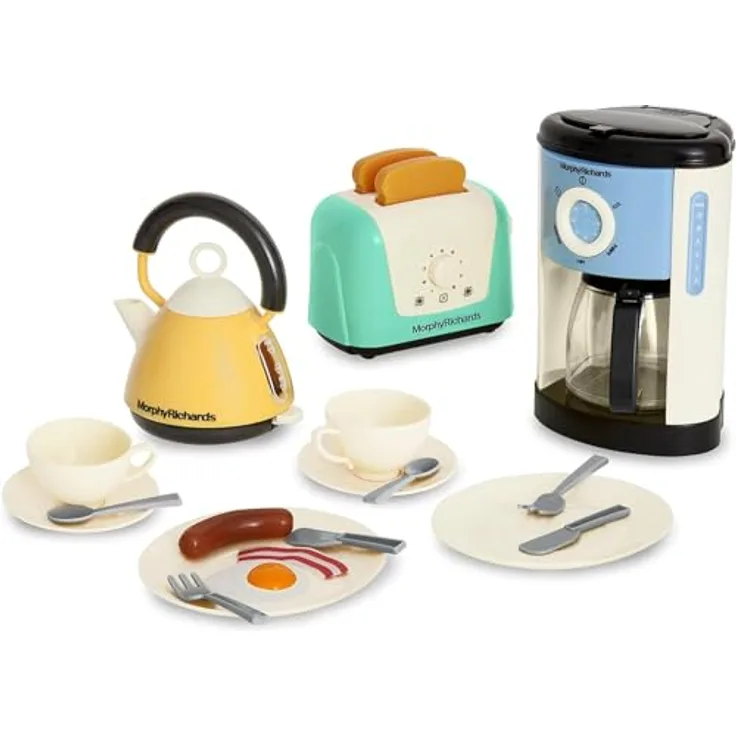 Casdon Morphy Richards Küchenset, Spielzeug-Küchengeräte für Kinder ab 3 Jahre, inklusive Toaster, Kaffeemaschine, Wasserkocher und mehr!