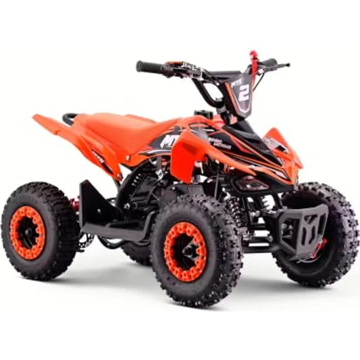 Beneo Motors MTX 49 cc, Benzin-Quad für Kinder mit Zweitaktmotor, Automatikgetriebe, Elektro- und Seilzugstart, Geschwindigkeitsbegrenzung, orange – Bild 5