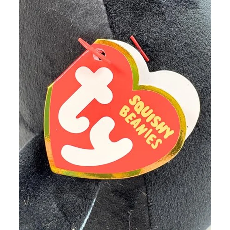 TY Neve Pinguin - Squishy Beanie 10" | Weiches Plüschtier für Kinder, Babytier, Kuschelteddy | Schwarz – Bild 5