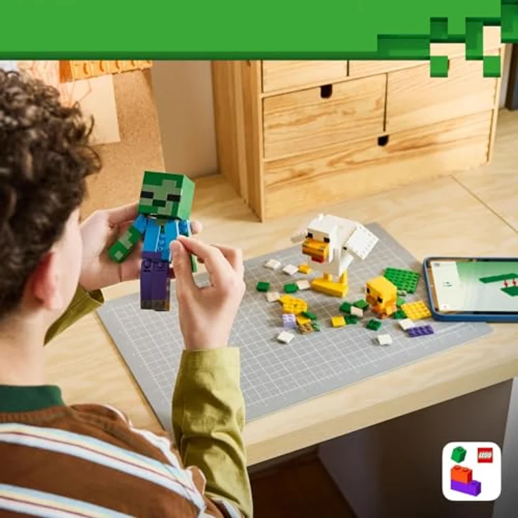 LEGO Minecraft 21582 Hühnerreiter, Bauset mit 344 Teilen, bewegliches Huhn, Baby-Zombie und Baby-Huhn, für Kinder ab 9 Jahren – Bild 7